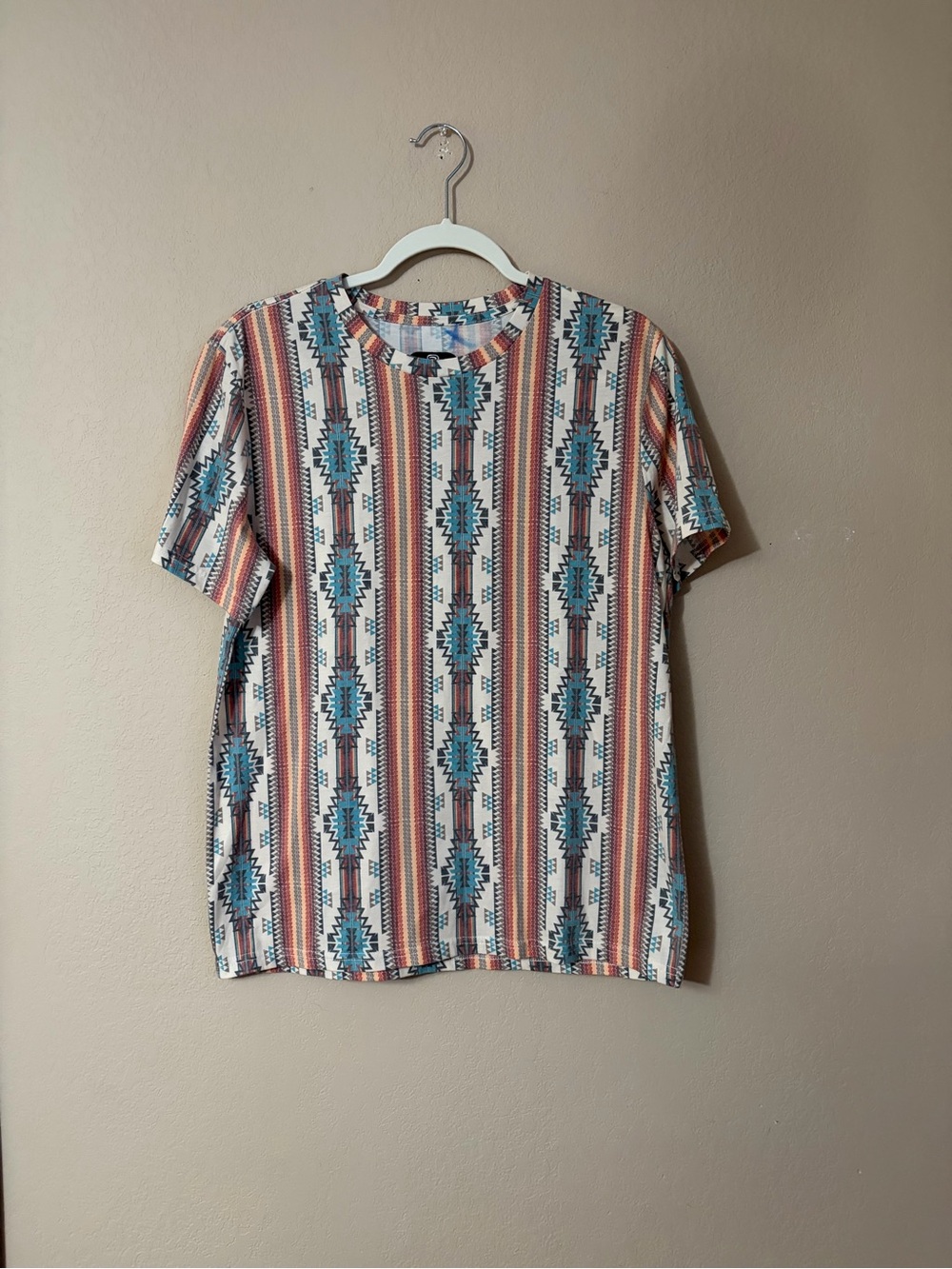 Rock & Roll Denim Men's Aztec Southwestern Print T-Shirt Medium Tri-Blend M